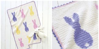 Easter Bunny Baby Blanket Free Crochet Pattern