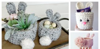 Mini Easter Bunny Basket Crochet Patterns