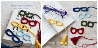 Eyeglasses Applique Free Crochet Pattern