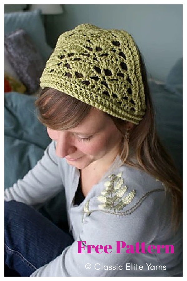 Lacy Kerchief Free Crochet Pattern Cool Creativities Lacy Kerchief Free Crochet Pattern Cool Creativities