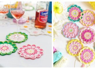 Rounds of Flowers Coasters Free Crochet Pattern