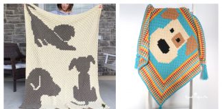 C2C Dog Blanket Free Crochet Pattern