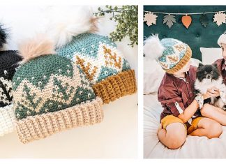 Fair Isle Colorwork Hat Free Crochet Pattern