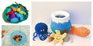 Fishing Play Set Free Crochet Pattern