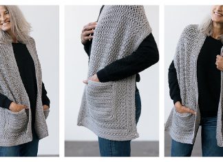 Parlor Pocket Shawl Free Crochet Pattern