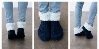 Summit Slipper Socks Free Crochet Pattern