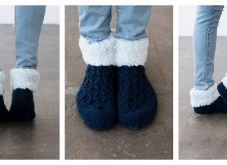 Summit Slipper Socks Free Crochet Pattern