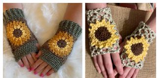 Fingerless Flower Gloves Crochet Patterns