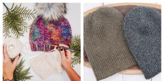 Knit Look Beanie Hat Free Crochet Pattern