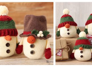 Snowman Gnome Free Crochet Pattern