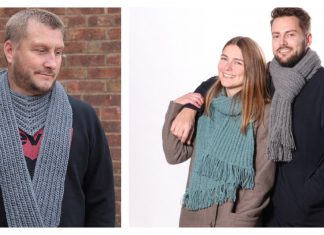 Unisex Rib Scarf Free Crochet Pattern