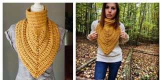 Ebb Tide Kerchief Cowl Free Crochet Pattern