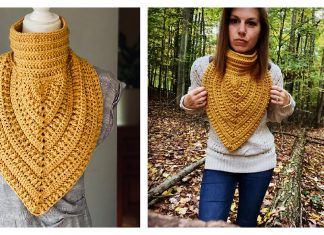 Ebb Tide Kerchief Cowl Free Crochet Pattern