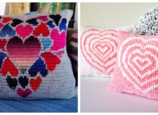 Heart Pillow Free Crochet Pattern