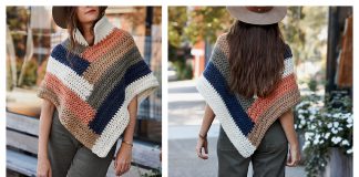 Kaleidoscope Poncho Free Crochet Pattern