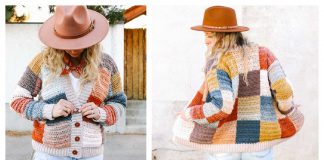 Patchwork Party Cardi Free Crochet Pattern