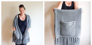 Sabrina Pocket Wrap Free Crochet Pattern