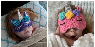 Unicorn Sleep Mask Free Crochet Pattern