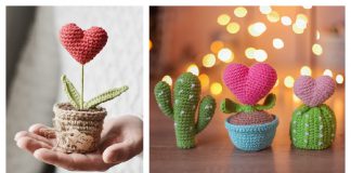 Valentine Heart Plants Crochet Pattern