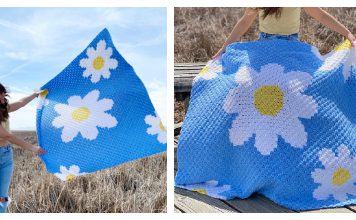 C2C Daisy Blanket Free Crochet Pattern