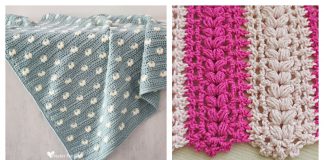 Puff Hearts Baby Blanket Free Crochet Pattern