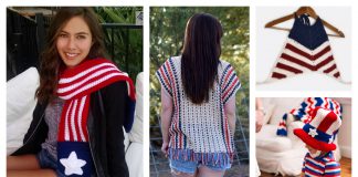 American Flag Inspired Projects Crochet Pattern - Apparel