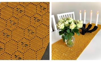 Fiery Dragonflies Table Runner Free Crochet Pattern