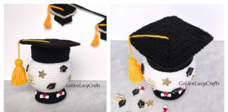 Graduation Snow Globe Free Crochet Pattern