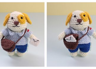 Postal Worker Puppy Amigurumi Free Crochet Pattern