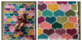 Granny Heart Blanket Free Crochet Pattern