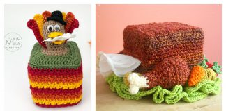 Thanksgiving Tissue Box Cover Free Crochet Pattern