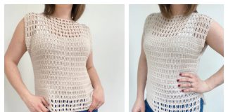 The Eyelet Lace Tee Summer Top Free Crochet Pattern