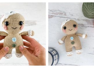 Mini Gingerbread Doll Free Crochet Pattern