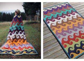 The Waves Blanket Free Crochet Pattern