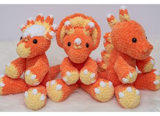 Candy Corn Dinosaurs Free Crochet Pattern