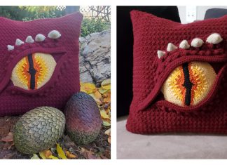 Dragon Eye Pillow Free Crochet Pattern