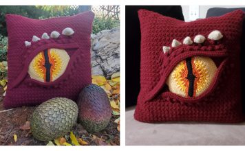 Dragon Eye Pillow Free Crochet Pattern