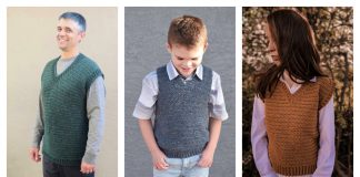 V-Neck Sweater Vest Free Crochet Pattern