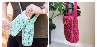 Water Bottle Holder with Phone Pocket Free Crochet Pattern