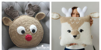 Christmas Deer Pillow Crochet Patterns