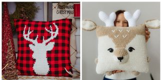 Reindeer Pillow Crochet Pattern