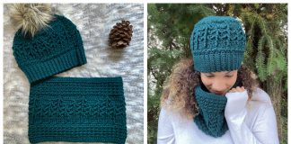 Rustic Pines Beanie and Cowl Free Crochet Pattern