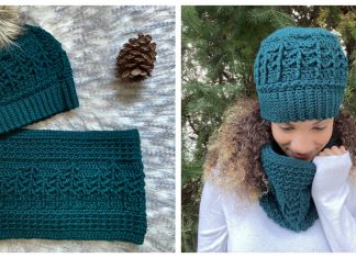 Rustic Pines Beanie and Cowl Free Crochet Pattern