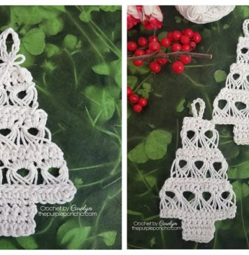 Lace Tree Ornament Free Crochet Pattern