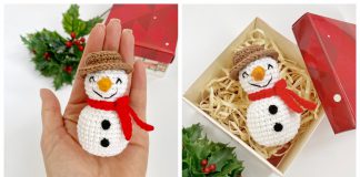 Snowman Christmas Ornament Crochet Pattern