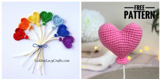 Heart Balloon Free Crochet Pattern