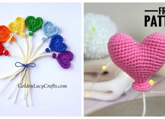 Heart Balloon Free Crochet Pattern