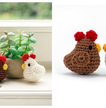 Chicken Amigurumi Keychain Free Crochet Pattern and Video Tutorial