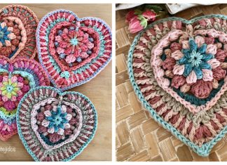 Corazón Loli Heart Wall Hanging Free Crochet Pattern