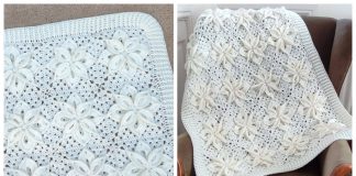 White Poinsettia Baby Afghan Free Crochet Pattern